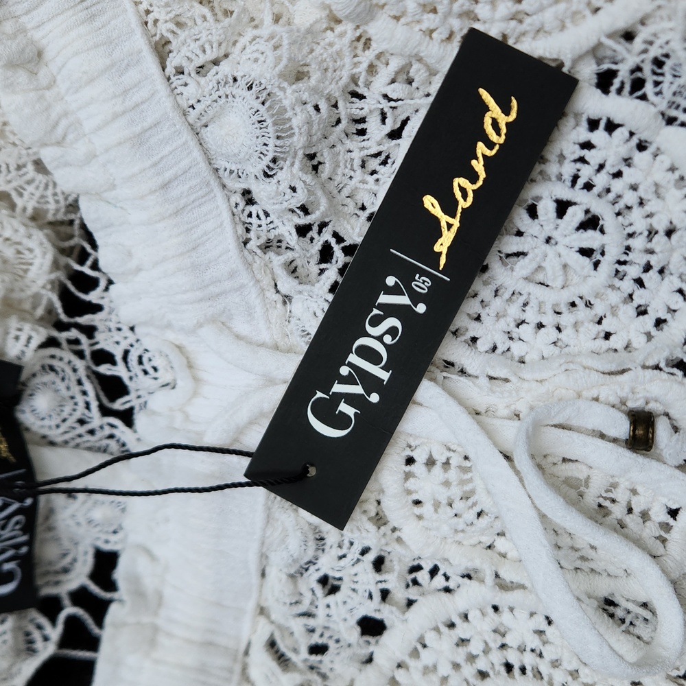 **HP** Nwt Gypsy 05 Sand Mantar Crochet Swim Cover Up Pants - Picture 13 of 14